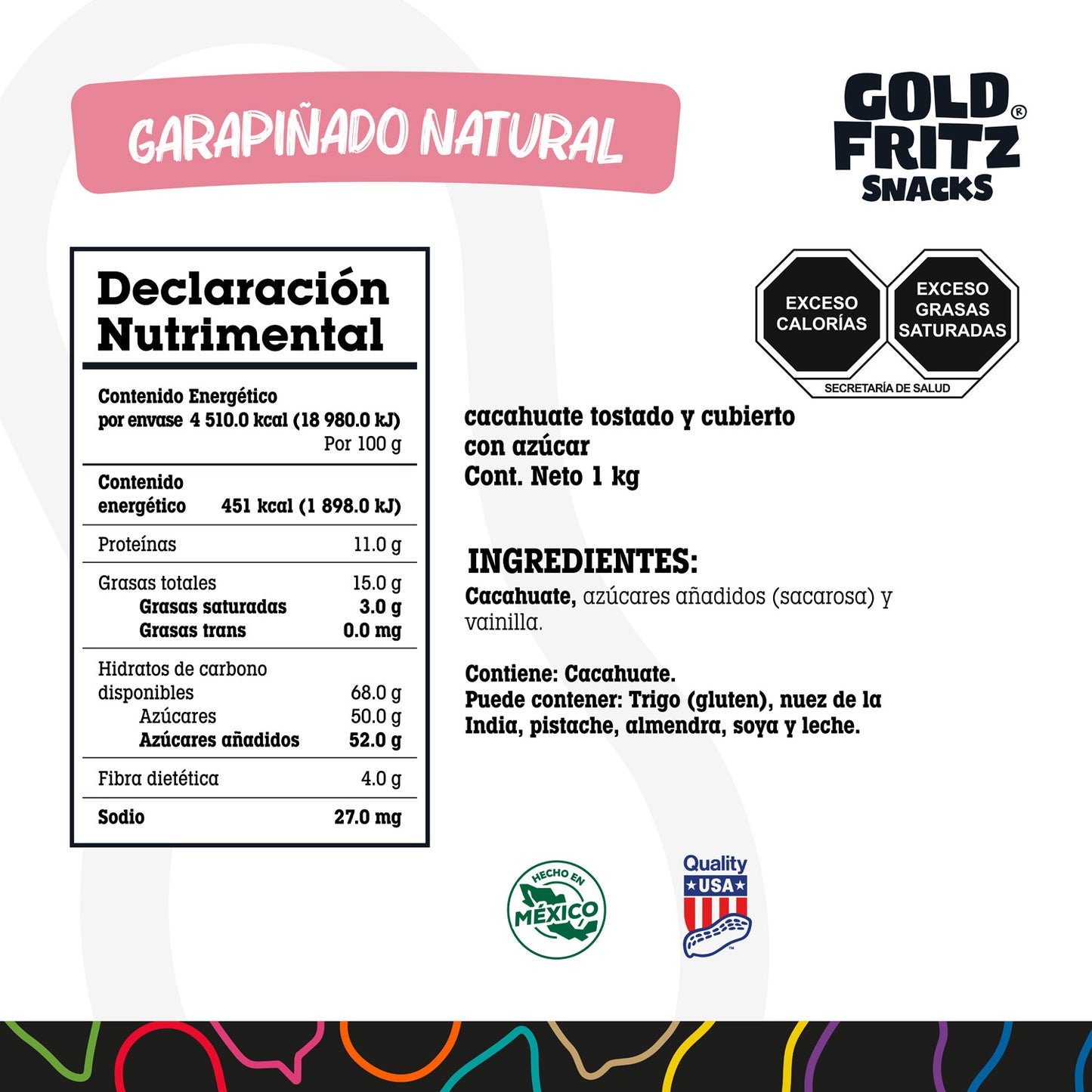 Cacahuate Garapiñado Natural