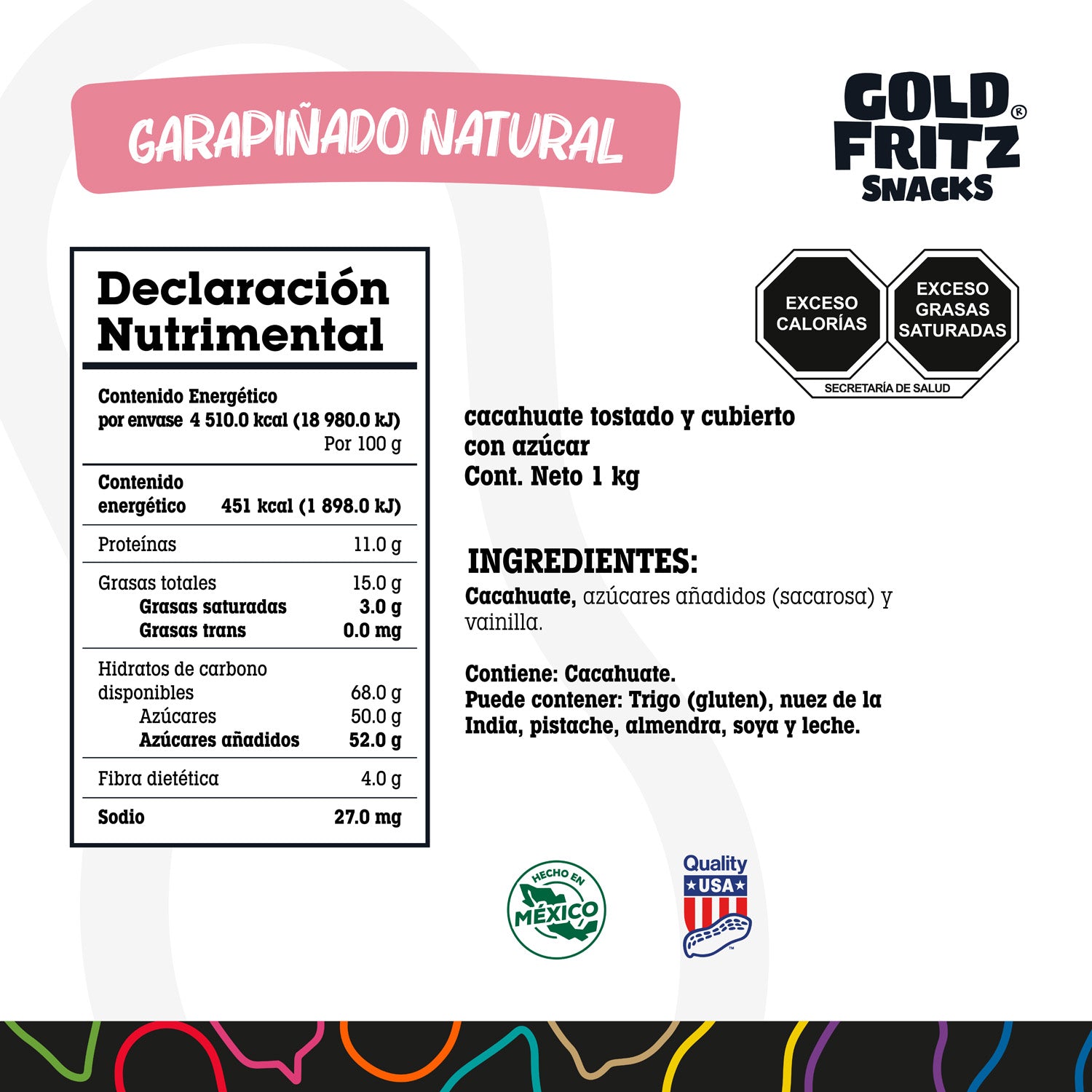 Cacahuate Garapiñado Natural