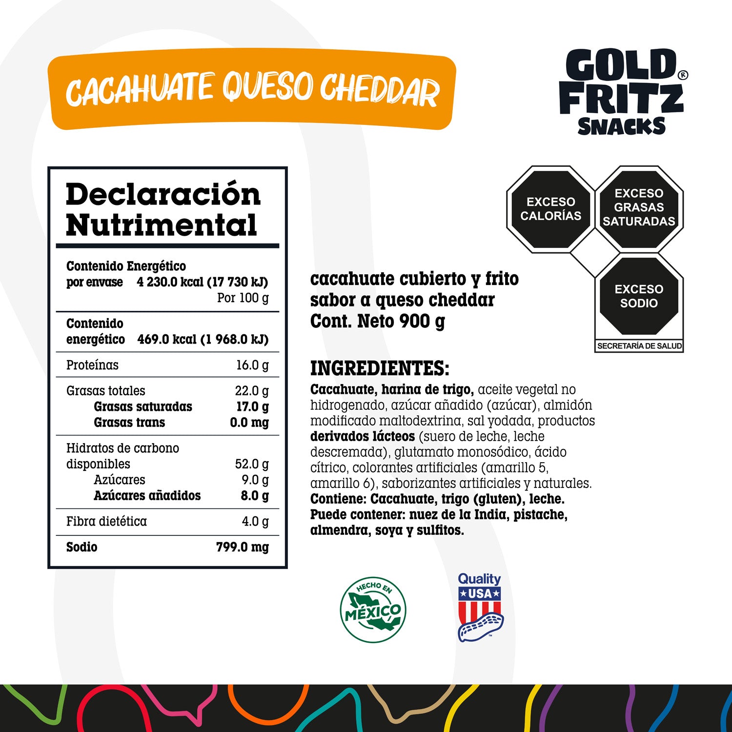 Cacahuate Queso Cheddar